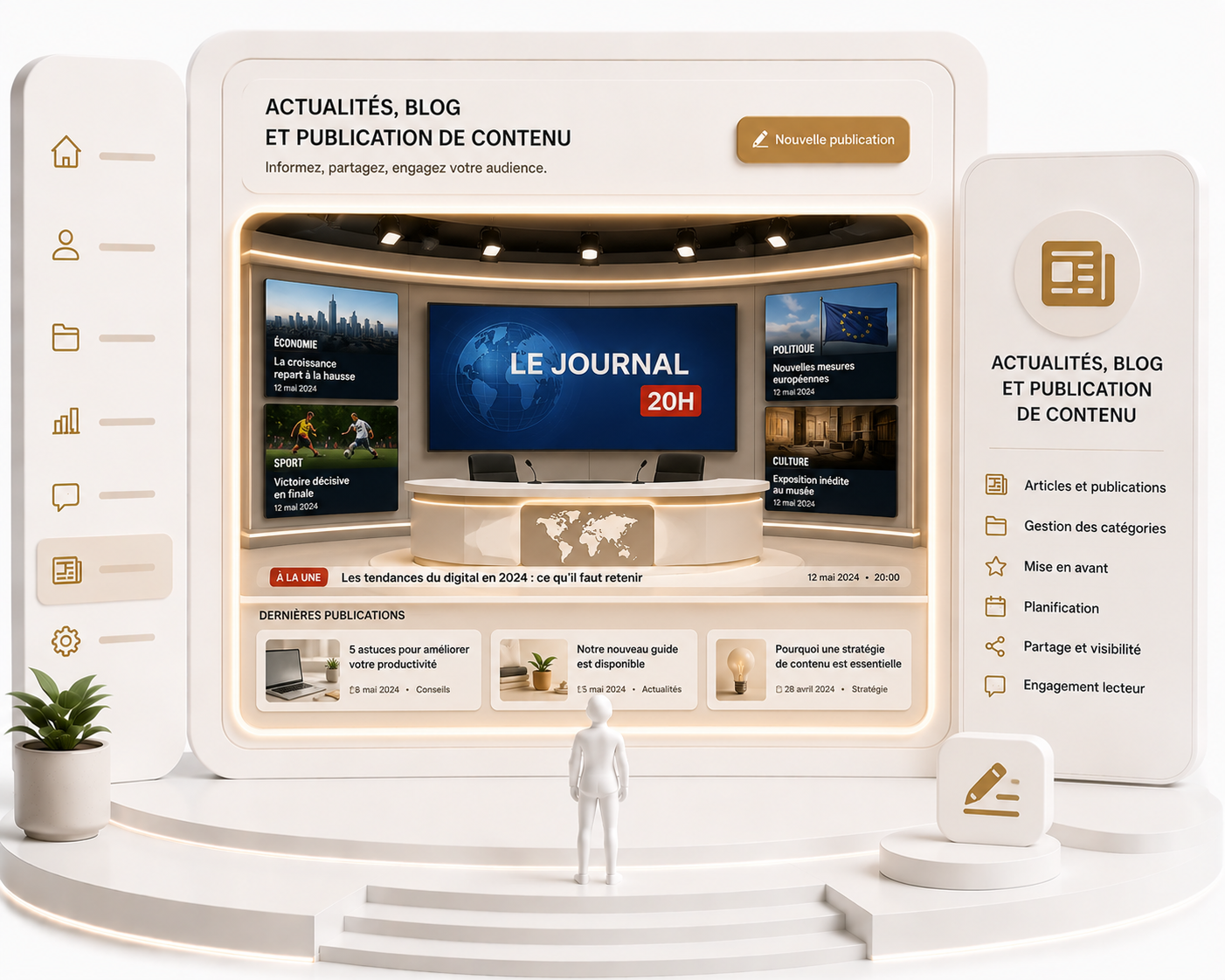 Actualités, blog et publication de contenu